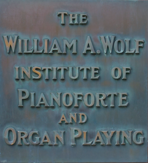 The William A Wolf Institute of Pianoforte and Organ Playing.